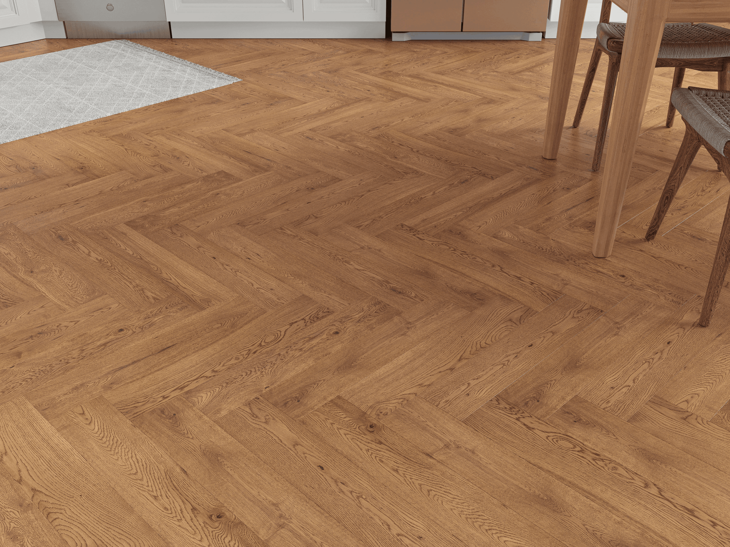 125 x 600 x 15/4 Invisible Smooth UV Oiled Herringbone - Image 3